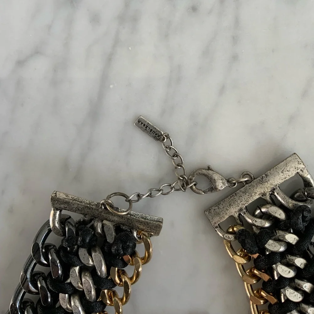 Baublebar statement necklace black silver and gold - Picture 2 of 4